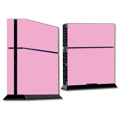 MightySkins Skin Compatible with Sony PS4 Console - Solid Pink | Protective, Durable, and Unique Vinyl Decal wrap Cover | Easy to Apply, Remove,