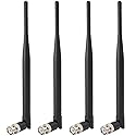 4X Wireless BNC Male Antenna UHF 400MHz-960MHz for Wireless Microphone Receiver Digital Audio Mic Receiver Tuner UHF Ham Radio and RF Devices 6dBi