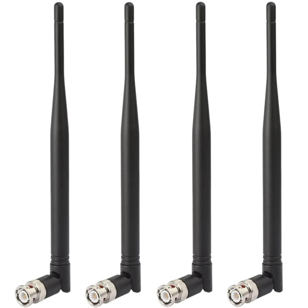 4X Wireless BNC Male Antenna UHF 400MHz-960MHz for Wireless Microphone Receiver Digital Audio Mic Receiver Tuner UHF Ham Radio and RF Devices 6dBi