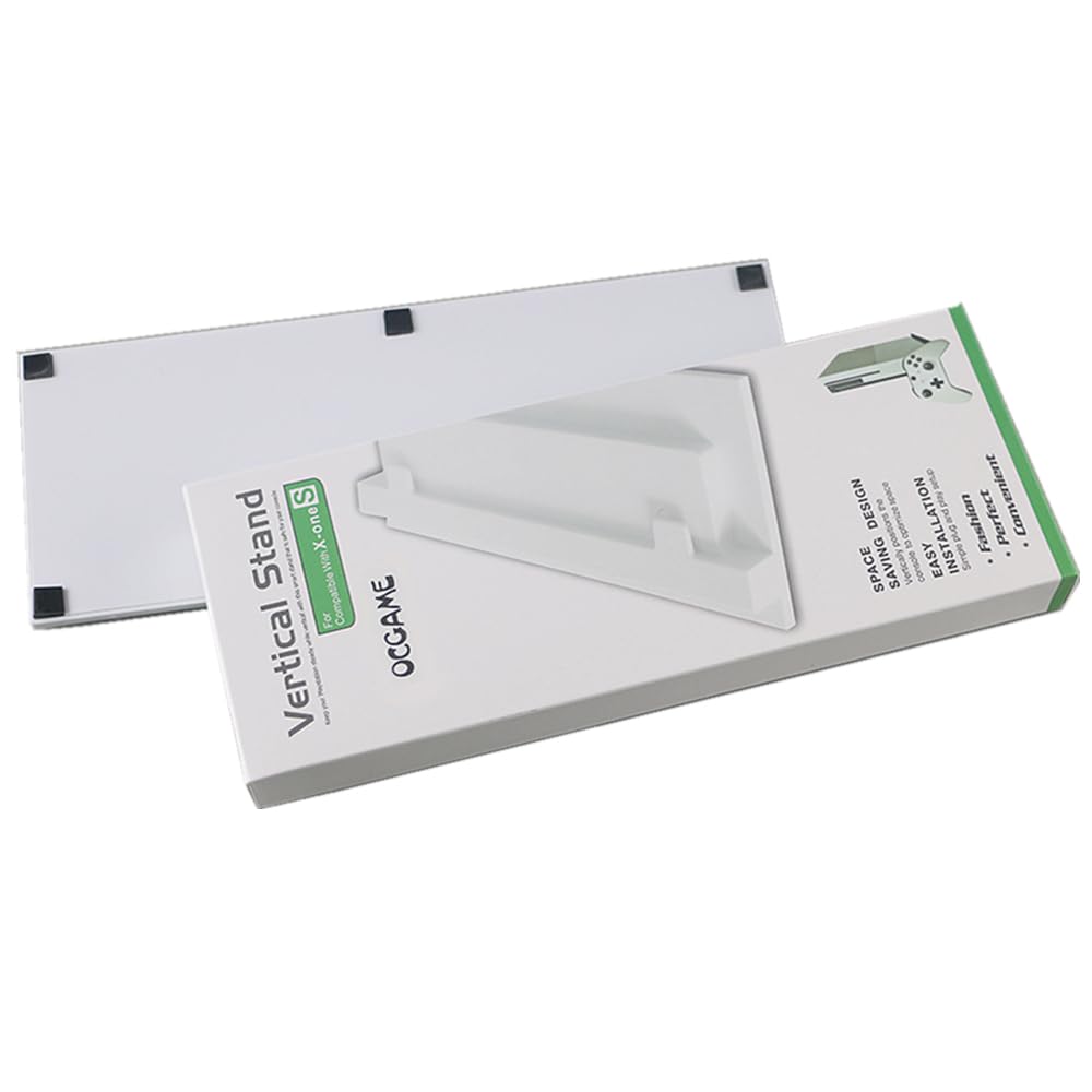 Chenkxin Vertical Stand for Xbox One S Console White, Simplicity Cooling Anti-Slip Xbox One S Stand