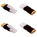 LINSYRC 2pcs XT60 Male to Bigtamiya Female Connector Adapter and 2pcs XT60 Female to Bigtamiya Male Connector Adapter for Nicd Nimh Dynamite Pack