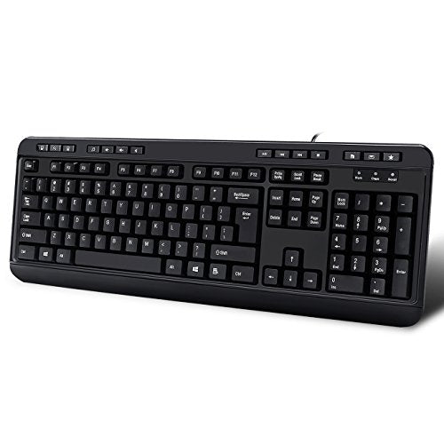 Adesso AKB-132HB Multimedia USB Keyboard with 3 Hubs, Black