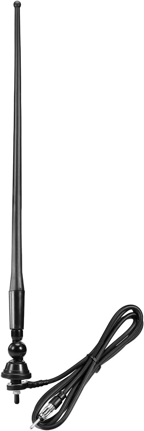Marine Boat Radio Antenna Waterproof 16 Inch, Rubber Duck Dipole Flexible Mast FM AM Antenna for Boat Radio Car ATV UTV RZR SPA