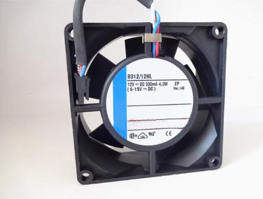 8312/12HL DC 12V 330mA 4.0W 80x80x32mm 3-Wire Cooling Fan