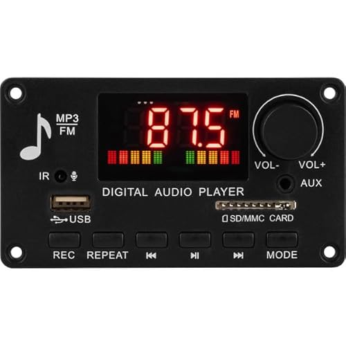 2 x 40W Amplifier Decoder Board with Bluetooth 5.0, FM Radio, MP3 Player and IR Remote