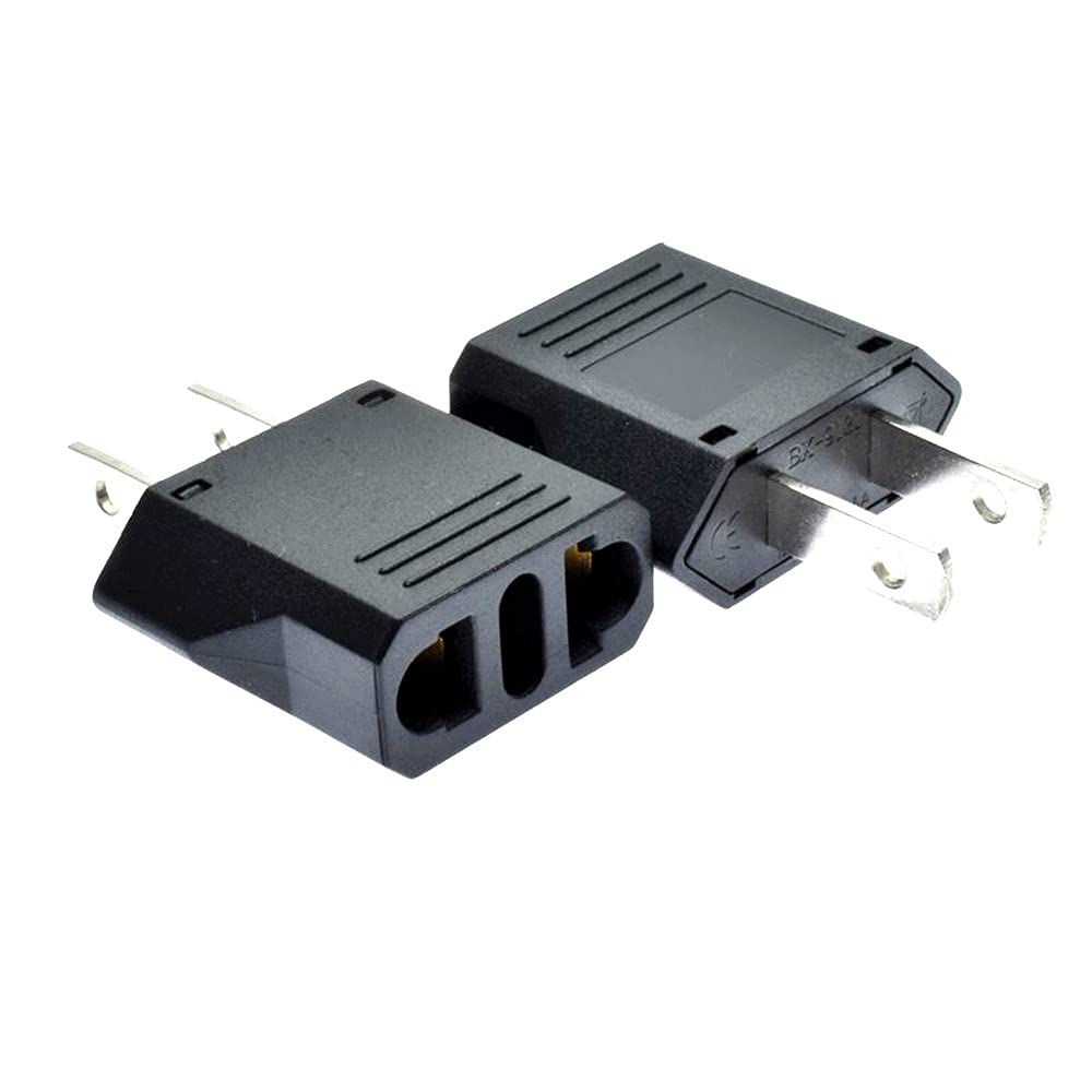 ALINNA US Plug Adapter, EU AU CN to US America Travel Plug Adapter AC Outlet Power Converter(2 Pack)