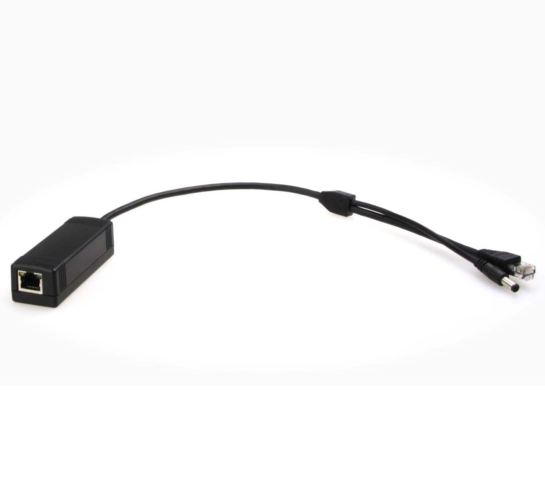 PS100 PoE Splitter: to Power Non-PoE Device, e.g., IP Video Cameras, Splits Incoming PoE Signal into 12V DC Power and RJ45 10/100Mbps Ethernet Digital
