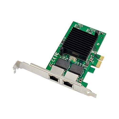 X-MEDIA XM-NA3821 PCI-E 2-Port Dual 10/100/1000Mbps Gigabit Ethernet PCI Express (PCIe x1) Server Network Adapter Card | Intel 82575 Chipset | Windows