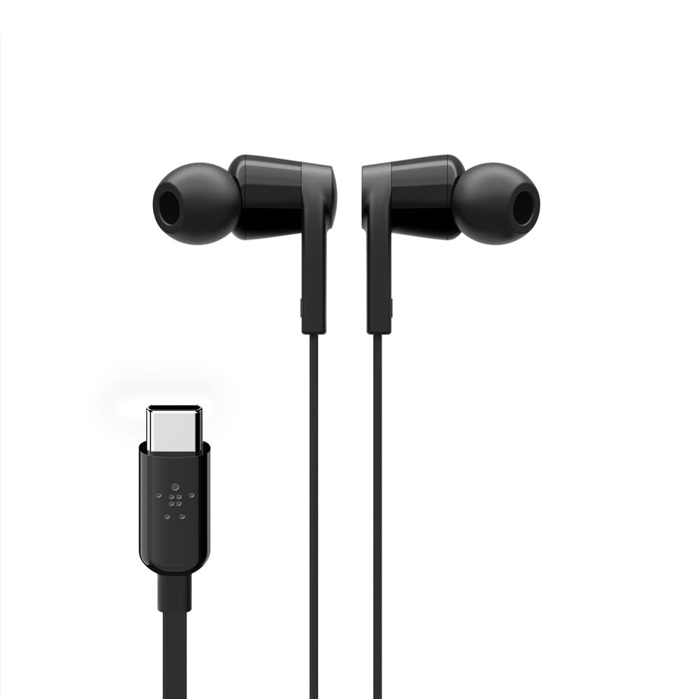 Belkin Wired Earbuds with USB-C Connector, Built-in Mic