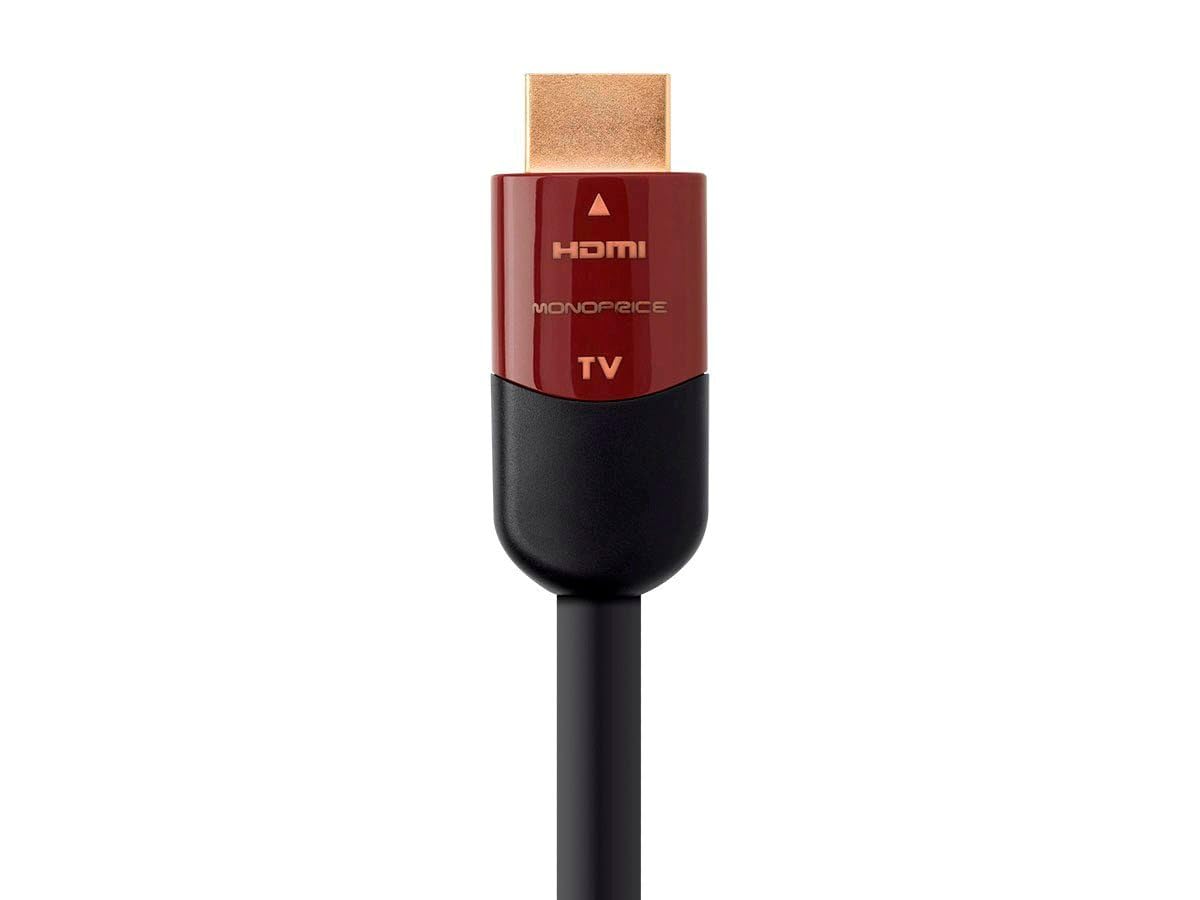 Monoprice 4K High Speed HDMI Cable - 4K@60Hz, 18Gbps, HDR, CL2 In-Wall Rated, Active, 30ft, Black