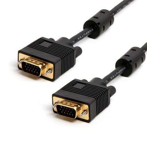 Pro-Techgroup 25 ft VGA SVGA UXGA Monitor Projector Cable - Coaxial (RGB type) and 4 twisted pair to support higher video resolution.
