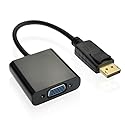 DisplayPort to VGA Adapter, DP to VGA Converter Display Port Male to VGA Female Converter Cable Adapter for Computer PC Desktop Laptop Projector