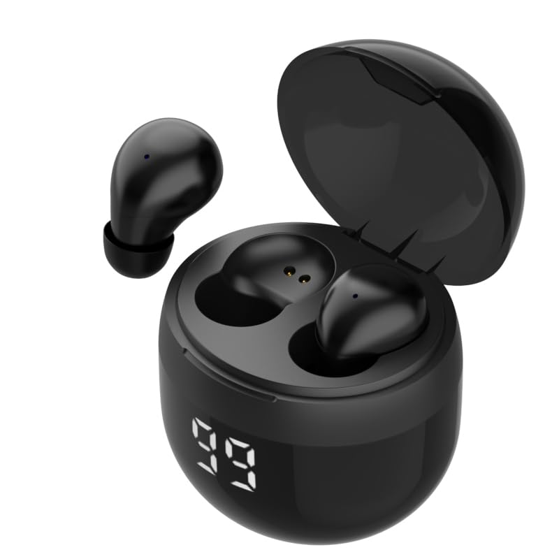 Honcas Invisible Earbuds Wireless Bluetooth - Tiny Small Earbuds with Premium Sound Quality, One-Step Auto Pairing, Smart Touch Control - Perfect…