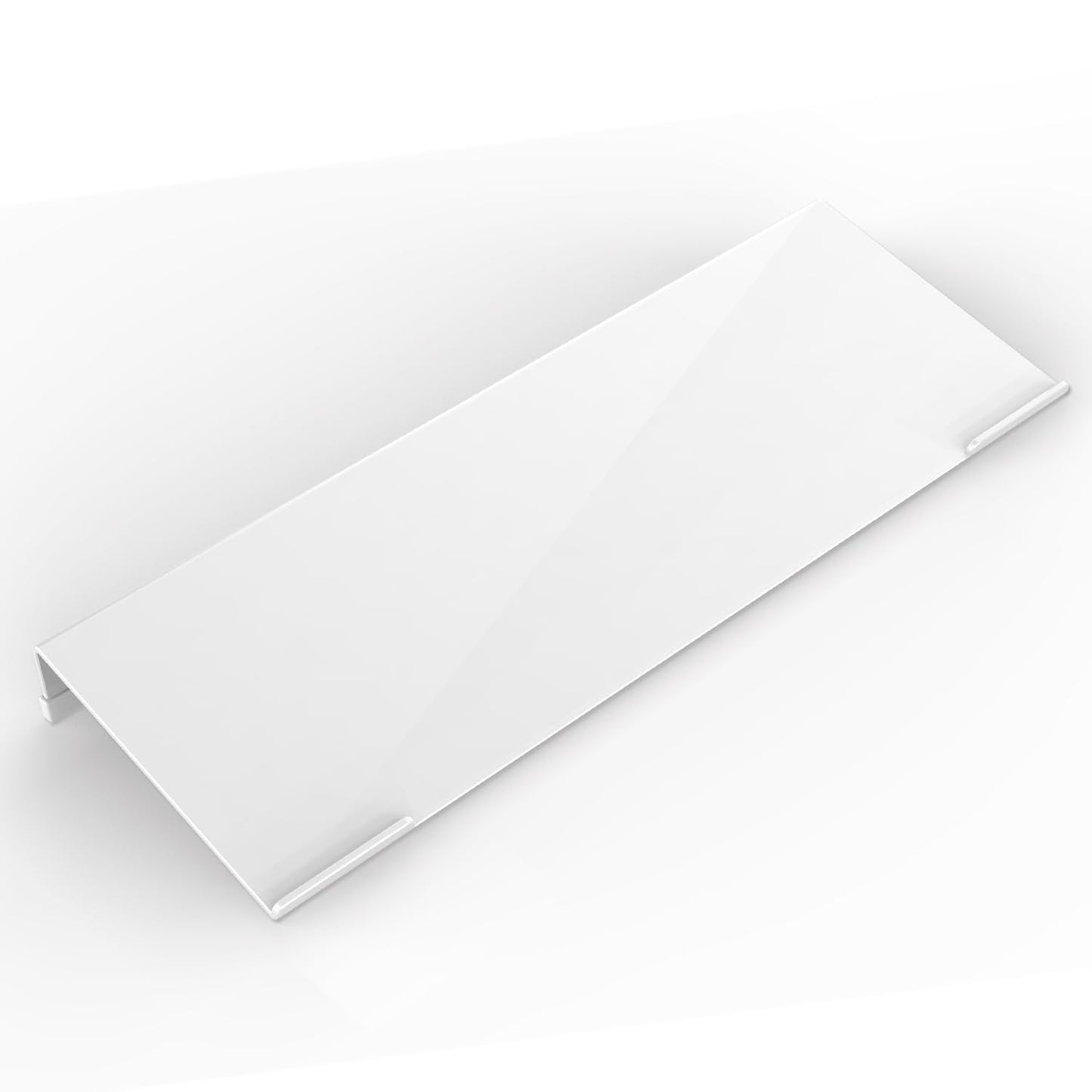 KOTEMON Acrylic Tilted Computer Keyboard Stand for Ergonomic Typing, Keyboard Tray Holder with Silicone Non-Slip Case, White