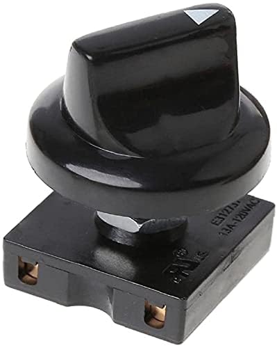 1 Pc Black Fan Rotary Switch 4 Position 3 Speed Selector Switch Governor with Button Fan Spee Governor Fan Isolator Switch and Professional Ceiling