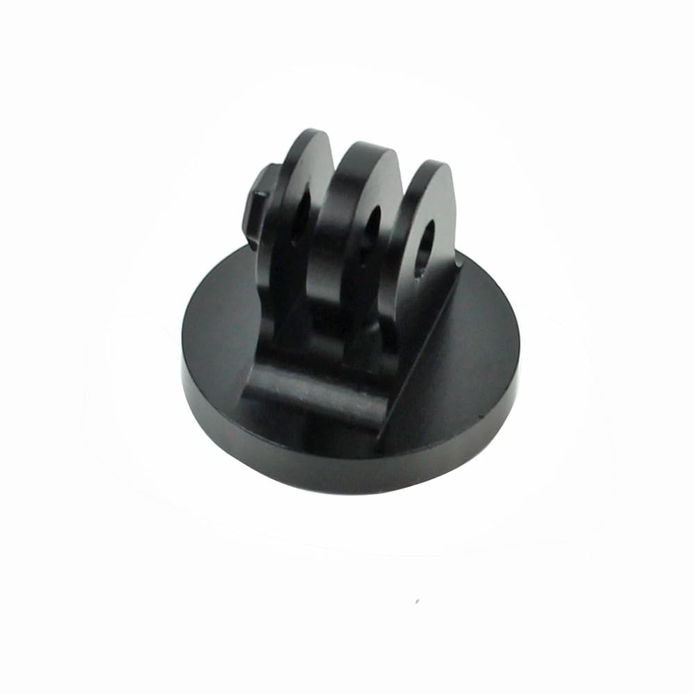 NovelGoal CNC Aluminium Small Tripod Mount Adapter with Thread Screw for HD Hero 13 12 11 10 9 8 7 6 5 4 Session 2 3 Action Cameras (Black Adapter)