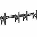 VIVO Pop-Out Steel 1x2 Video Wall Mount, Fits 2 TV Screens 37 to 65 inches, Wide VESA Range and Screen Leveling, Holds up to 308 lbs, Black