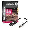 GE USB-C to 4K HDMI Multi-Monitor Adapter, Ultra HD Video & Audio, Travel-Ready, Plug & Play, 76050