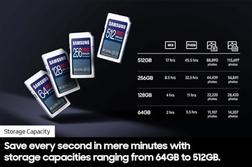 Samsung PRO Ultimate Full Size Memory Card+USBReader, 128GB SDXC, Up to 200 MB/s, 4K UHD, UHS-I, C10, U3, V30, A2 for DSLR, Mirrorless Cameras, PCs
