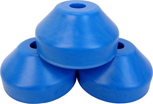 Blue Plastic 7" 45rpm Vinyl Record Dome Adapter, Quantity 3 (45 rpm)
