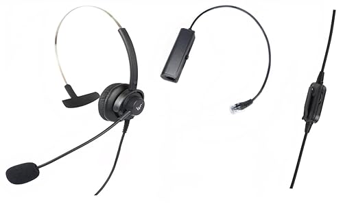 WirelessFinest Replacement for Headset Headphones with Adjustable Volume and Mute Control IP Telephone Cisco 7931 7940 7960 7970 7962 7975 7961 7971