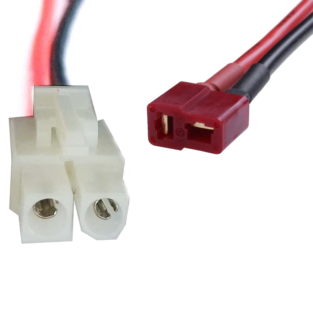 Yiqigou 5-Pack Deans Style T-Plug Female Connector to BigStyleTamiya Plug Male Connector Adapter Lead with 5CM 16AWG Cable for RC ESC Speed Controller