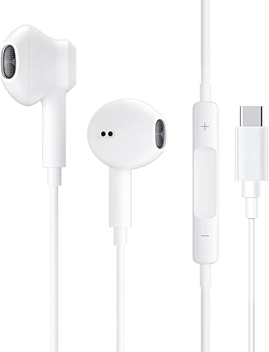 SHDKJXH 1 Pack USB c Headphones in Ear Wired Earbuds for iPhone 16 (1pack-Earphones Wired)