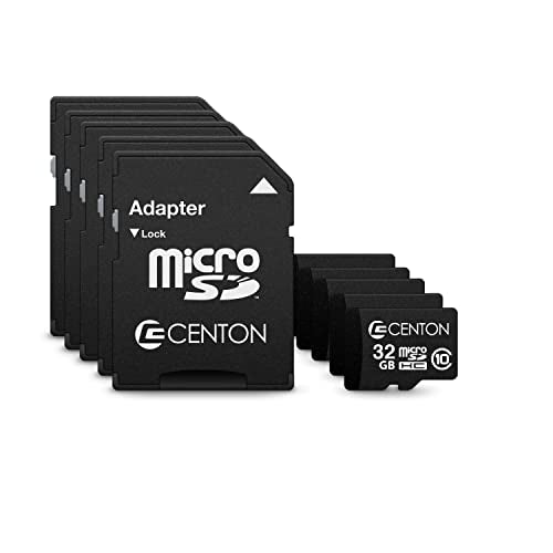 Centon Electronics Micro SD Card, Class 10 Flash Memory Card, Ultimate Memory Card for Phones, Tablets, Cameras, and More, 32GB, 5 Memory Card, 5 Bulk