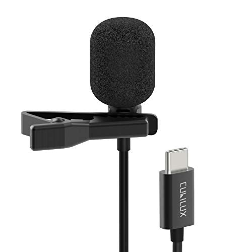 Cubilux USB C Microphone, Type C Lavalier Lapel Clip MIC Compatible with Samsung Galaxy S25/S24/S23, Ultra Tab S11/S10/S9/S8, iPhone 17/16/15 Pro Max