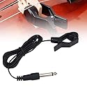 Zetiling Piezo Pickup, Clip on Pickup, Universal Pickup, Ukulele Pickup, Guitar Pickup, Tuner Instrument Pickup Microphone Vocals Pick Up for Tuner