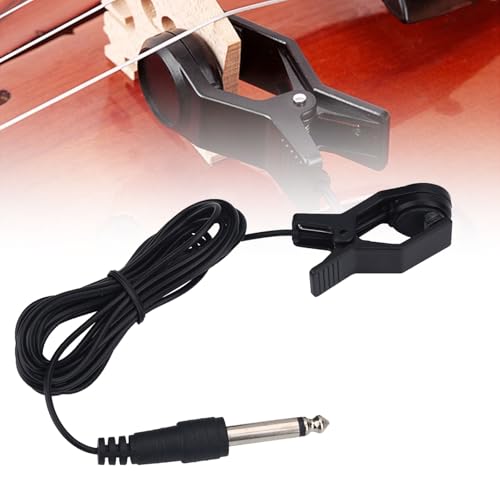 Zetiling Piezo Pickup, Clip on Pickup, Universal Pickup, Ukulele Pickup, Guitar Pickup, Tuner Instrument Pickup Microphone Vocals Pick Up for Tuner