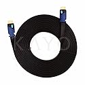 LAT HDMI Cable - 25 FT, High Speed HDMI Cable (7.6m) Flat Wire - CL3 Rated Supports 4K, Ultra HD, 3D, 2160p, 1080p, Ethernet and Audio Return (Latest