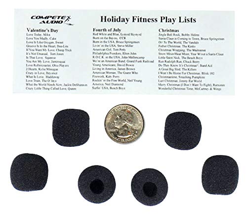Compete Audio Small Microphone Windscreens (Microphone Covers) 6-Pack Headset/Lapel (Lavalier) Fitness Instructor/Gamer Pack Black