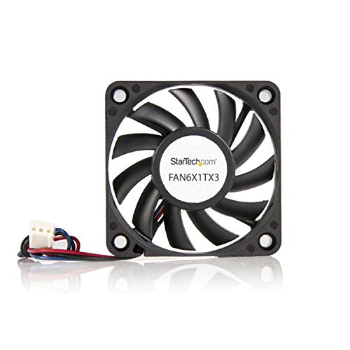 StarTech.com 60x10mm Replacement Ball Bearing Computer Case Fan w/ TX3 Connector - 3 pin case Fan - TX3 Fan - 60mm Fan (FAN6X1TX3), Black