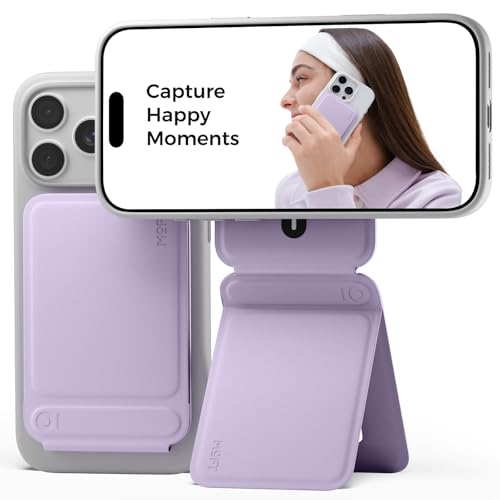 MOFT Phone Tripod Stand Selfie Stick for iPhone, Multi-Angles iPhone Stand, Lightweight & Portable Phone Holder, Strong Magnets, MOVAS Vegan Leather