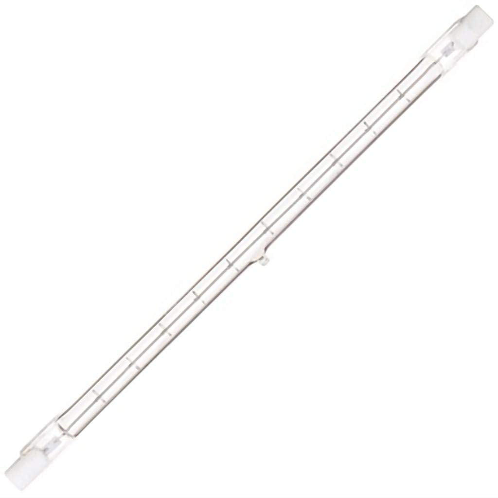 Satco S3106 1500 Watt 30000 Lumens T3 Halogen Double Ended R7S Base 240 Volt Clear 254mm Light Bulb, Dimmable
