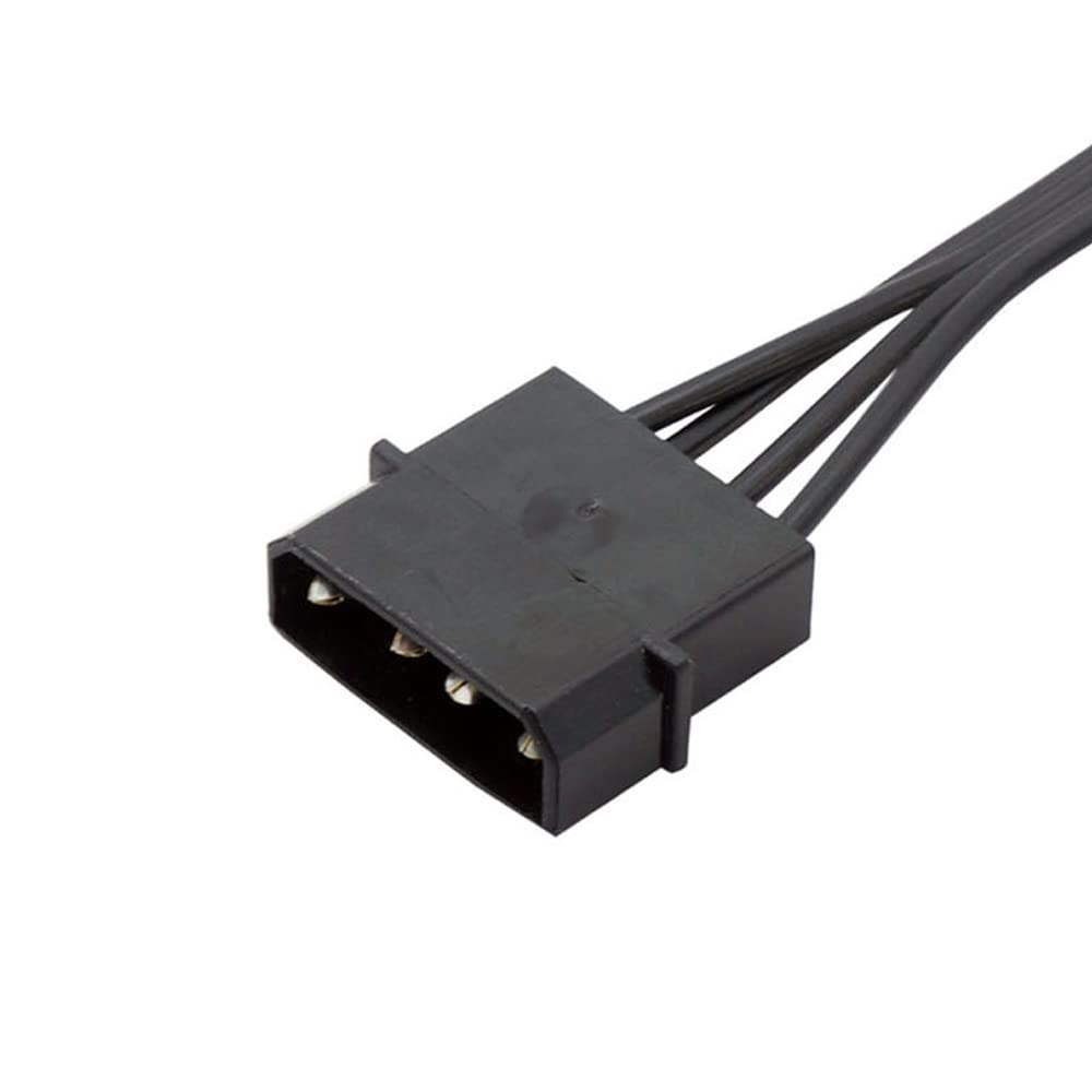 Molex 4 Pin Male to SATA Female Power Supply Cable, YiKaiEn 15 Pin SATA Power Splitter Converter Adapter Cable Hard Drive HDD SSD Extension Cable