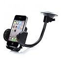 Universal Rotating Car Mount Windshield Window Phone Holder Cradle for Cricket Huawei Mercury, Huawei Mercury Ice, Huawei Pillar, Kyocera Rio E3100