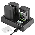 NEEWER Replacement Battery and Charger Set for LP-E6NH, 2250 mAh Replacement for LP-E6NH Battery & Triple Slot USB Charger Compatible with Canon EOS