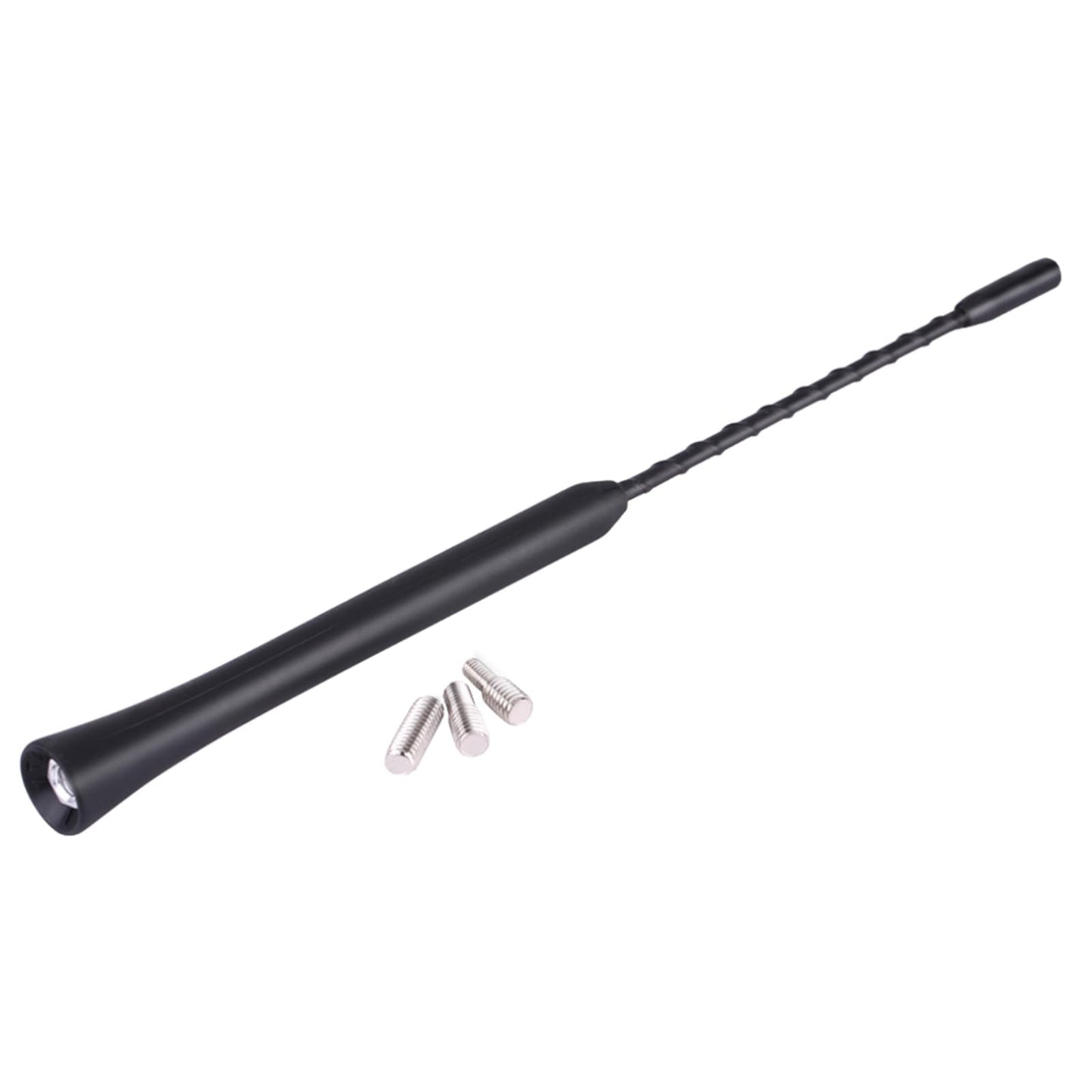 Keenso Universal 9 Inches Car Replacement Radio Antenna with Screws Rubber & Aluminum, Easy Installation