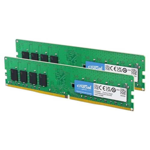 Crucial 16GB kit (8GBx2), 288-pin DIMM, DDR4 PC4-19200,