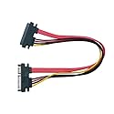 Art&Beauty 2Pcs 19.69inche SATA Power Extension Cable 22 Pin SATA 2.0 Male to Female Combo Data Power Extension Cable for SSD, HDD,Optical