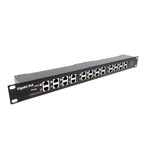 PoE Texas - PoE Injector - 12 Port Gigabit Passive Midspan Injector - Add or Increase Power Over Ethernet to Your Network for 802.3af or at Devices
