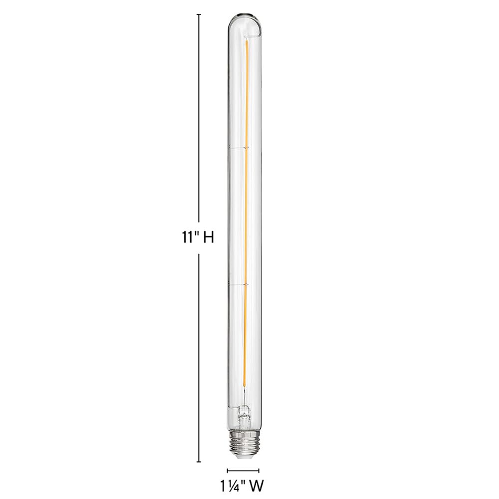 Hinkley Lumiglo T10 11" LED Tube Bulb, Clear Finish