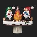 Roman Gnomes by Campfire Nightlight, 4-inch Height, Resin, Room Lighting Decoration