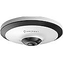 Amcrest Fisheye IP POE Camera, 360° Panoramic 5-Megapixel POE IP Camera, Fish Eye Security Indoor Camera, IVS Features and People Counting, MicroSD
