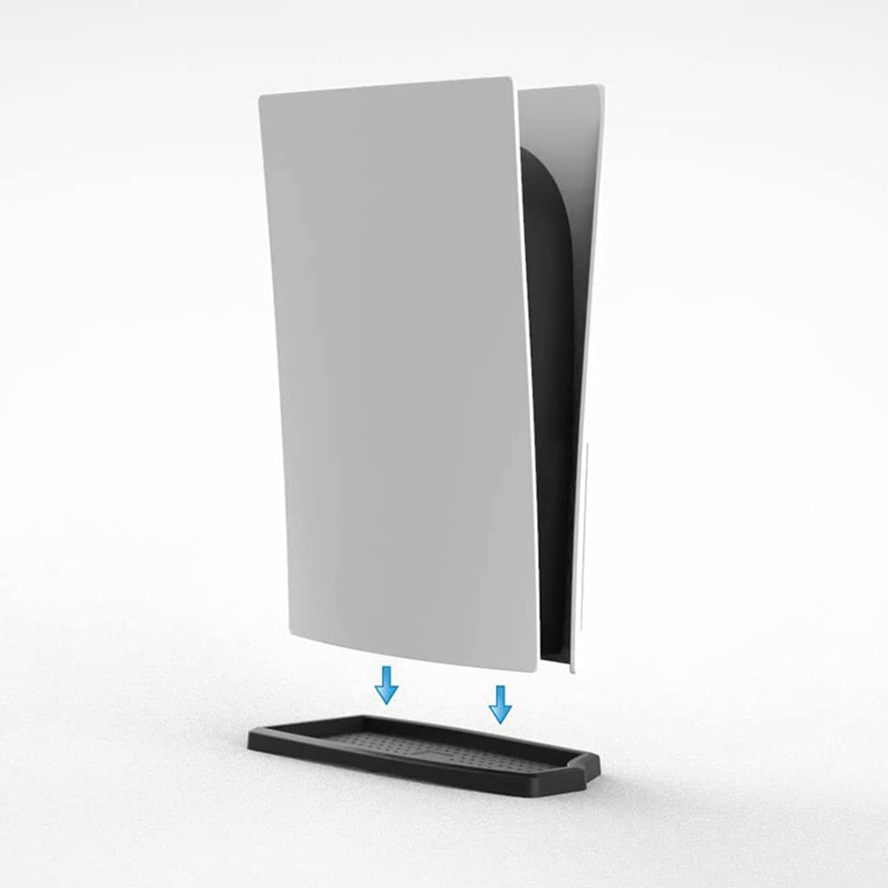 Chenkxin Vertical Stand for PS5 Playstation 5 Console with Built-in Cooling Vents and Non-Slip Feet - Disc Edition, Not for PS5 Slim/Pro (Black)
