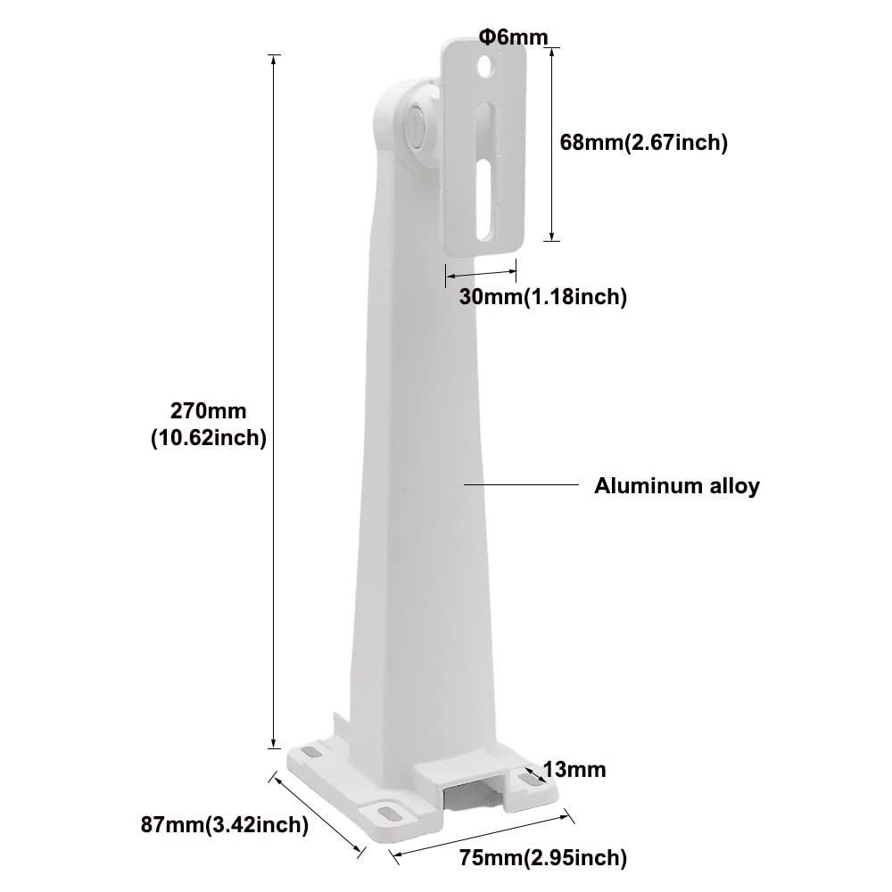 V-Fiabilidad CCTV Security Wall Pole Mounting Loop Bracket,27cm Long Arm Support Monitoring Pole Hoop Bracket Surveillance Camera Wall Mounted/Pole