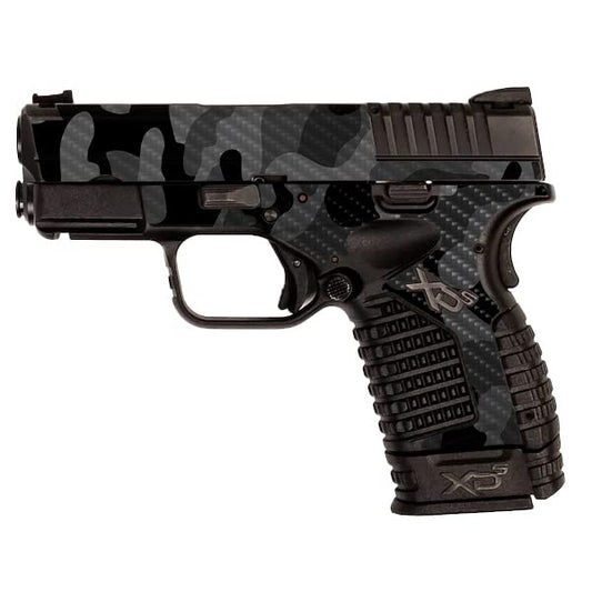 MightySkins Carbon Fiber Skin Compatible with Springfield XDS 3.3 - Black Camo | Protective, Durable Textured Carbon Fiber Finish | Easy to Apply…