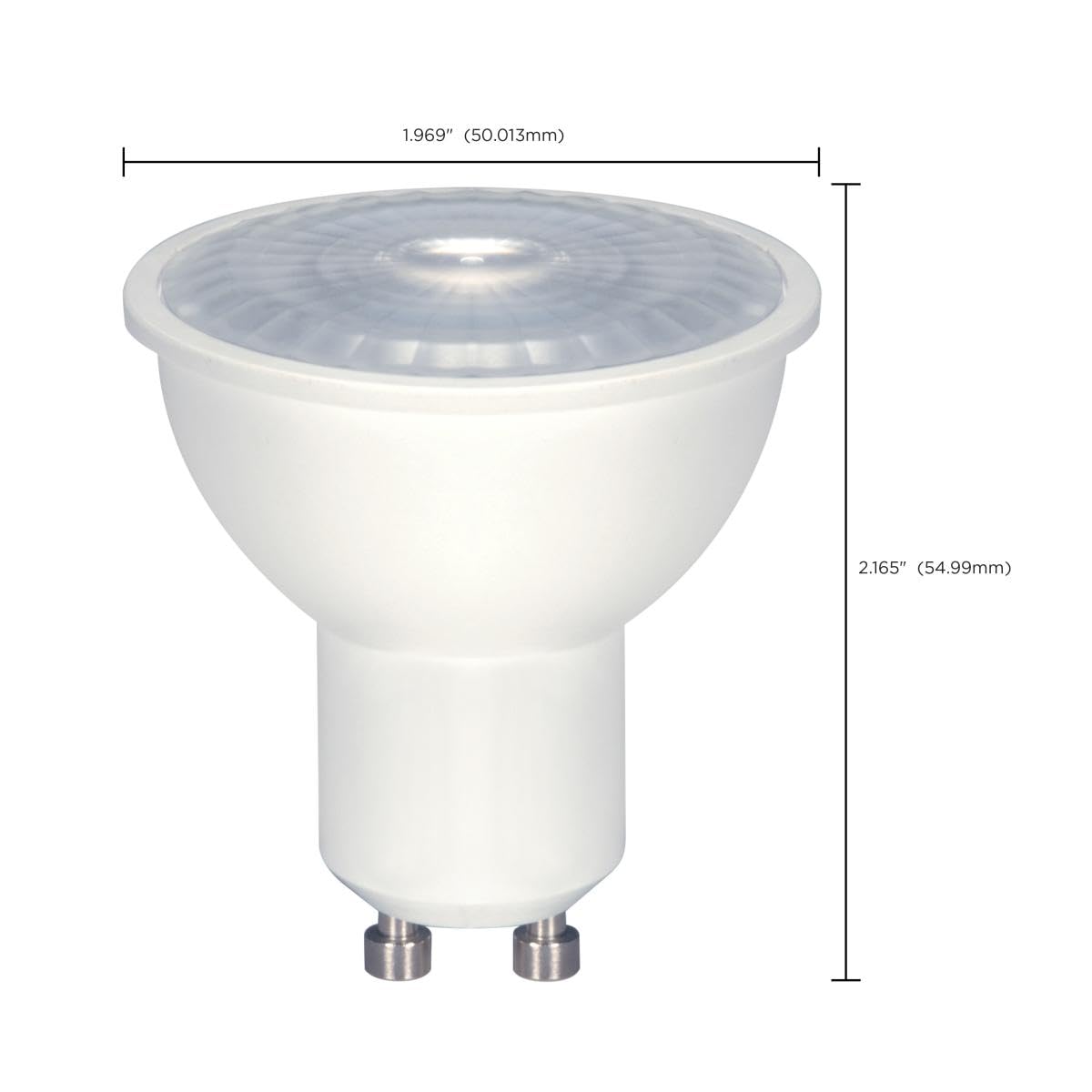 Satco S9382-6.5 Watt MR16 LED Reflector Light Bulb; 2700K Warm White; 500 Lumen; 40 Deg. Beam Angle; GU10 Bi-Pin Base; Dimmable, 120 Volt (6 Bulbs)